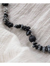 Necklace_NOX BLACK SNOWFLAKE OBSIDIAN Women's Necklace Black - RUBATI - BALAAN 4