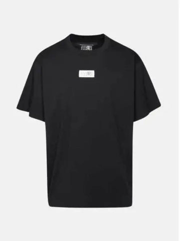 MM6 Margiela Small Numeric Logo Print Short Sleeve T Shirt Black SH0GC0017S24312900 - MAISON MARGIELA - BALAAN 1