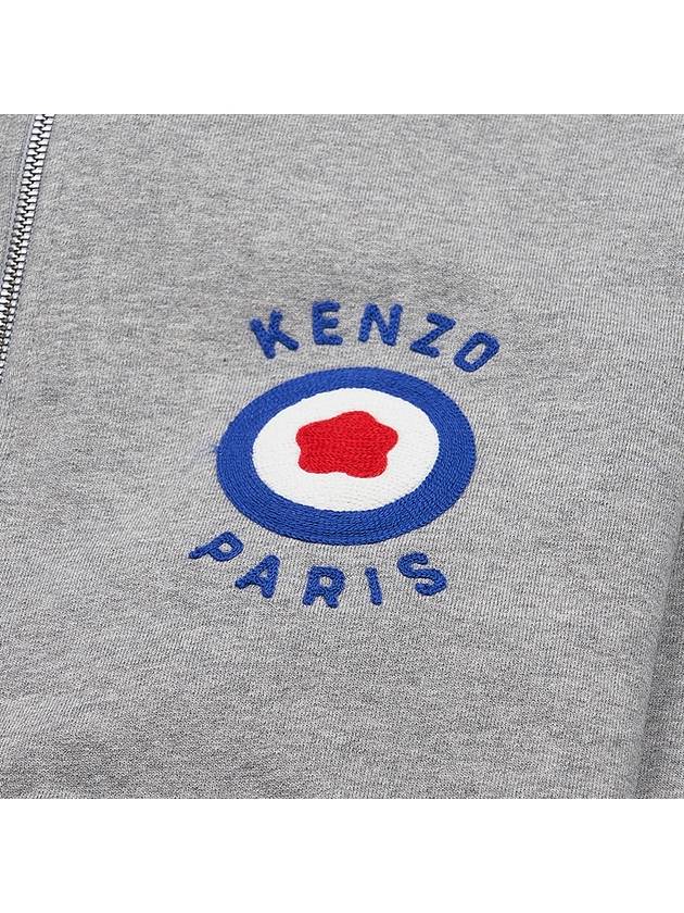 Mini Logo Hooded Zip Up Grey - KENZO - BALAAN 10