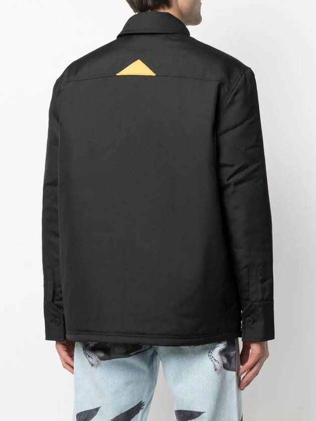 Heron Preston Logo Patch Button Jacket Black Men HMEM005F20FAB002 1000 - HERON PRESTON - BALAAN 5