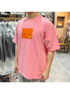 Big Face Logo Short Sleeve T-Shirt Bubblegum Pink CL0184 BQU - ACNE STUDIOS - BALAAN 3