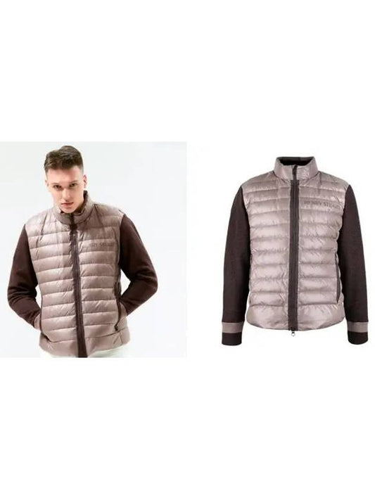 Golf Goose Down Quilted Padded Jumper Beige - HENRY STUART - BALAAN 2