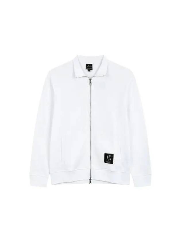 Men s Square Patch High Neck Zip up White 271416 - ARMANI EXCHANGE - BALAAN 1