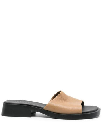 Dana Slide Leather Slippers Brown - CAMPER - BALAAN 1