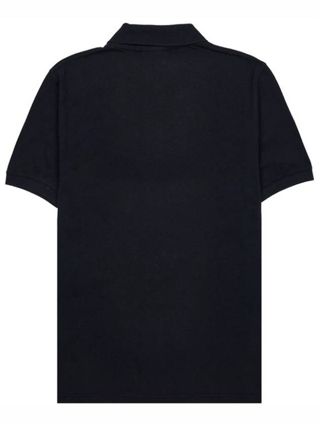 Fox Head Patch Cotton Polo Shirt Black - MAISON KITSUNE - BALAAN 4