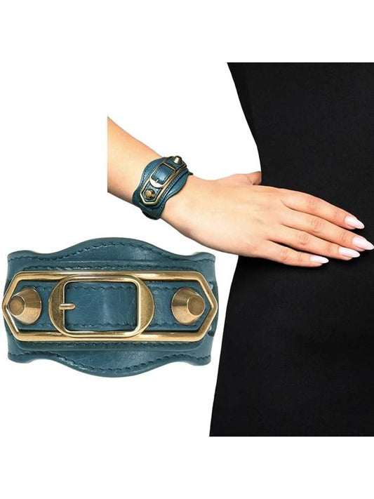 Giant Gold Buckle Bracelet Blue - BALENCIAGA - BALAAN 2