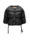 SEICO Button Crop Padded Jacket Black - MAX MARA - BALAAN 1