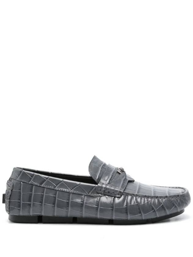 Medusa croc effect leather loafers 10139601A09881 - VERSACE - BALAAN 1