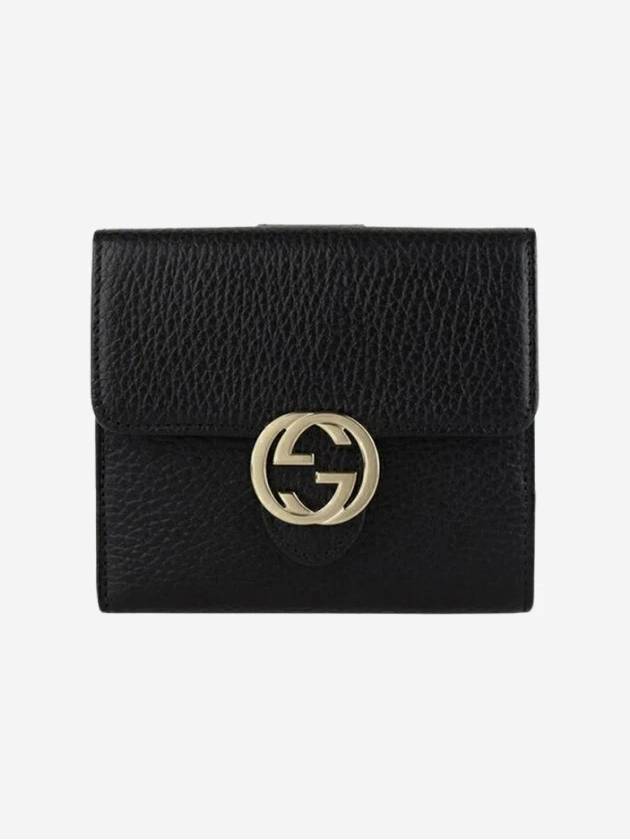 GG Interlocking Half Wallet Black - GUCCI - BALAAN 2