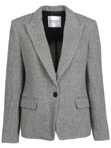 LOUISON Wool Blazer VE0384FA B3D05E BKEC - ISABEL MARANT - BALAAN 1