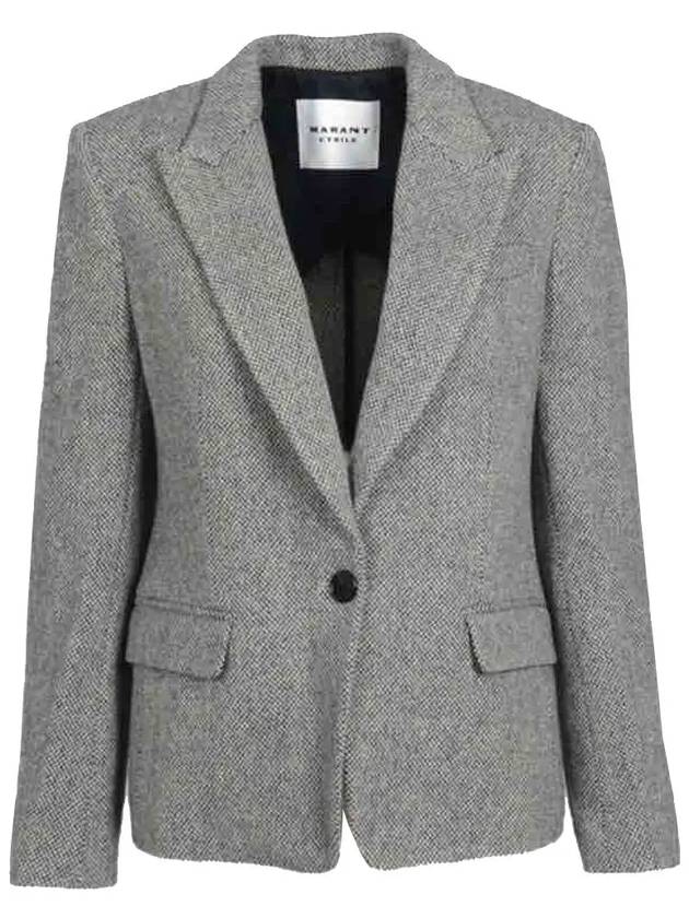 LOUISON Wool Blazer VE0384FA B3D05E BKEC - ISABEL MARANT - BALAAN 2