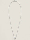 Mini Pop H Pendant Necklace Palladium Blanc - HERMES - BALAAN 3