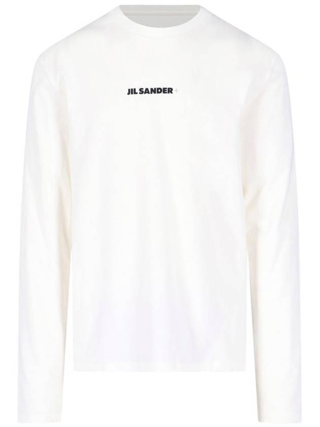 Small Logo Print Long Sleeve T-Shirt White - JIL SANDER - BALAAN 2