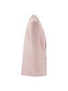 Wool Silk Double Breasted Jacket Pink - FABIANA FILIPPI - BALAAN 4