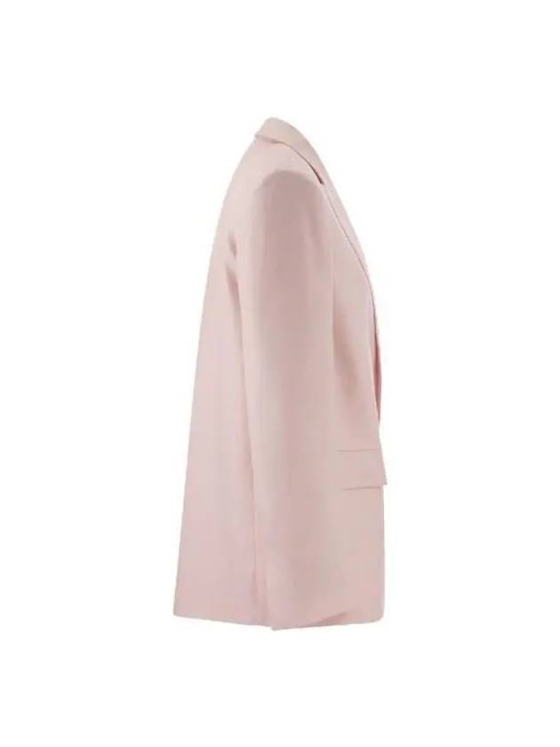 Wool Silk Double Breasted Jacket Pink - FABIANA FILIPPI - BALAAN 4