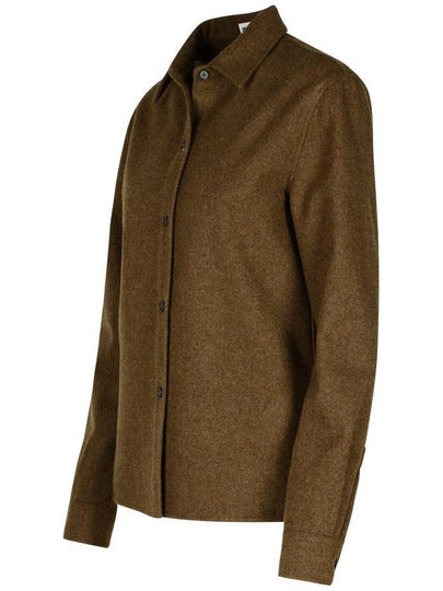 Jil Sander Brown Wool Shirt - JIL SANDER - BALAAN 2