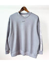 NIKE embroid logo sweatshirt gray DQ5514 073 - NIKE - BALAAN