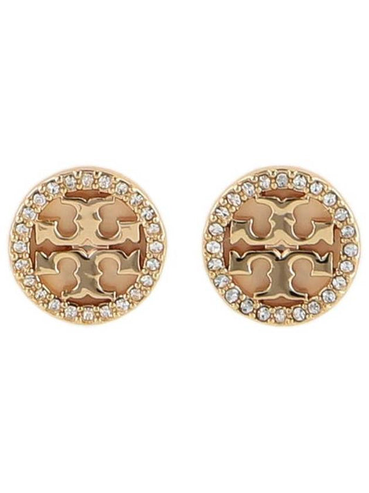 Miller Crystal Stud Earrings Rose Gold - TORY BURCH - BALAAN 2