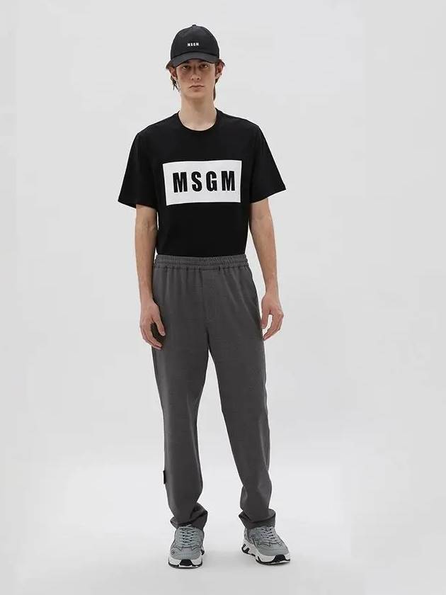 Box Logo Short Sleeve T-Shirt Black - MSGM - BALAAN 8