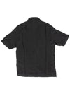 Linen Short Sleeve Shirt Black - CP COMPANY - BALAAN 3