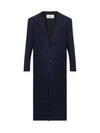 Tailored Wool Single Coat Dark Blue - AMI - BALAAN 2