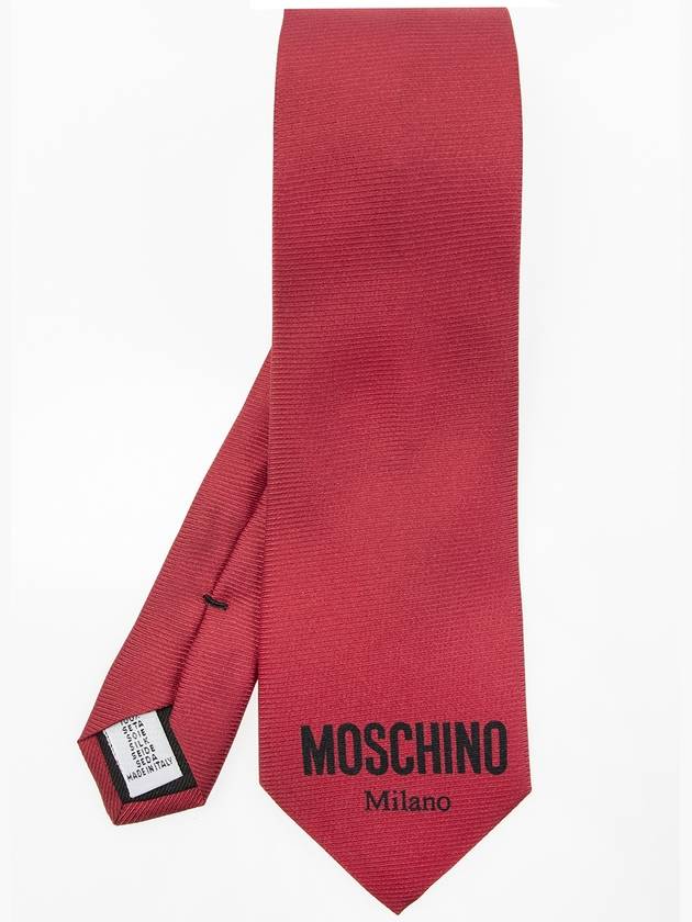 Moschino Tie With Logo, Men's, Red - MOSCHINO - BALAAN 1