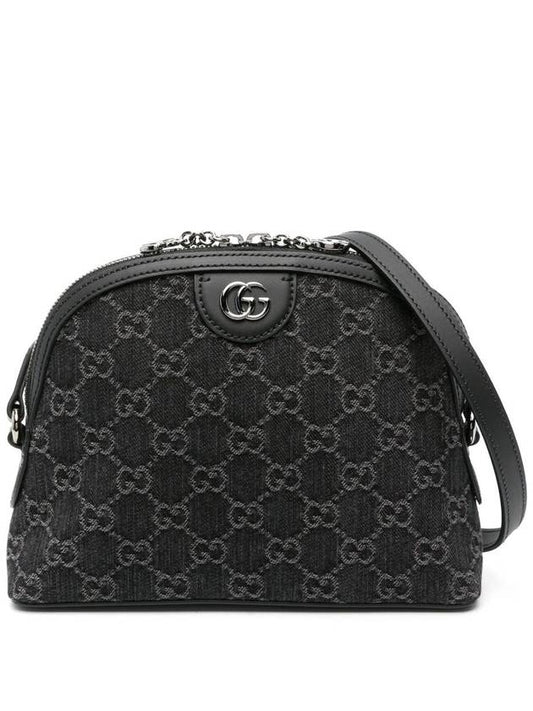 Small Denim GG Ophidia Shoulder Bag Black Grey - GUCCI - BALAAN 2