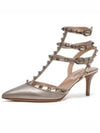 S0375 NNF S69 Rockstud Metallic Slingback Gold - VALENTINO - BALAAN 2