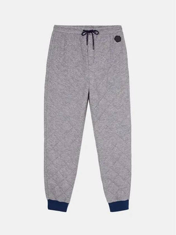 Men s Rubber Patch Quilted Gray Sweatpants MJ128 53 29122 - VIKTOR&ROLF - BALAAN 1