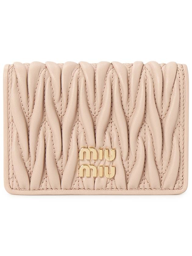 Matelasse Nappa Leather Card Wallet Pink - MIU MIU - BALAAN 2