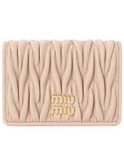 Matelasse Nappa Leather Card Wallet Pink - MIU MIU - BALAAN 2