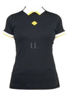 Women's KOURTNEY Polo Short Sleeve T-Shirt Black - J.LINDEBERG - BALAAN 2