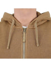 Ghost Piece Cotton Wool Fleece Zip Up Hoodie Brown - STONE ISLAND - BALAAN 8