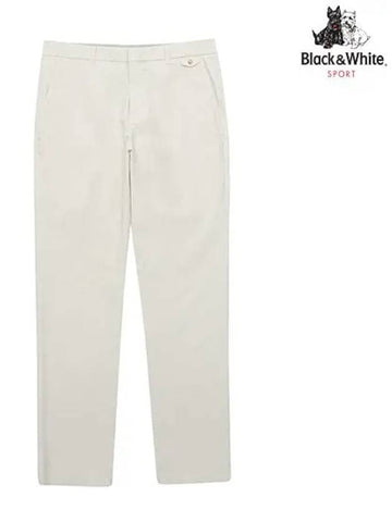 linen blend two-tone pants 5043GZWPBEIGE - BLACK&WHITE - BALAAN 1