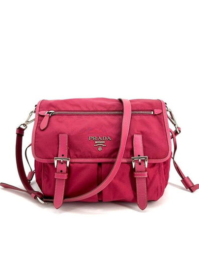 Nylon Saffiano Trim Crossbody Bag - PRADA - BALAAN 2