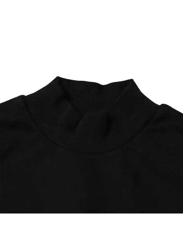 Logo Applique Mock Neck Sweatshirt Black - FEAR OF GOD ESSENTIALS - BALAAN 4