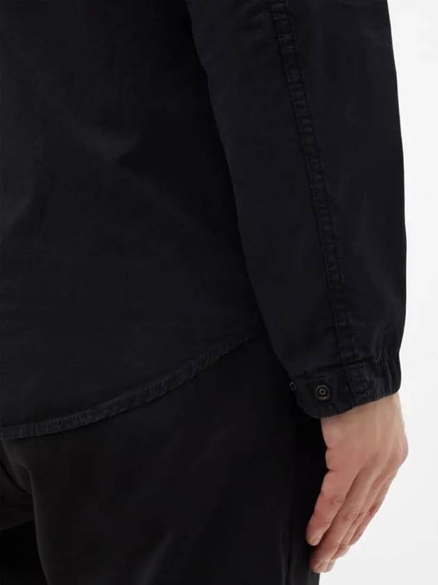 Men's Wappen Two Pocket Overfit Long Sleeve Shirt Black - STONE ISLAND - BALAAN 5