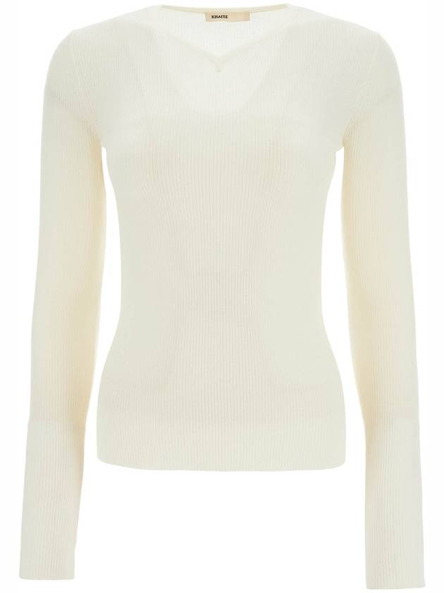 glaze color wool top with v-neck - KATE - BALAAN 1