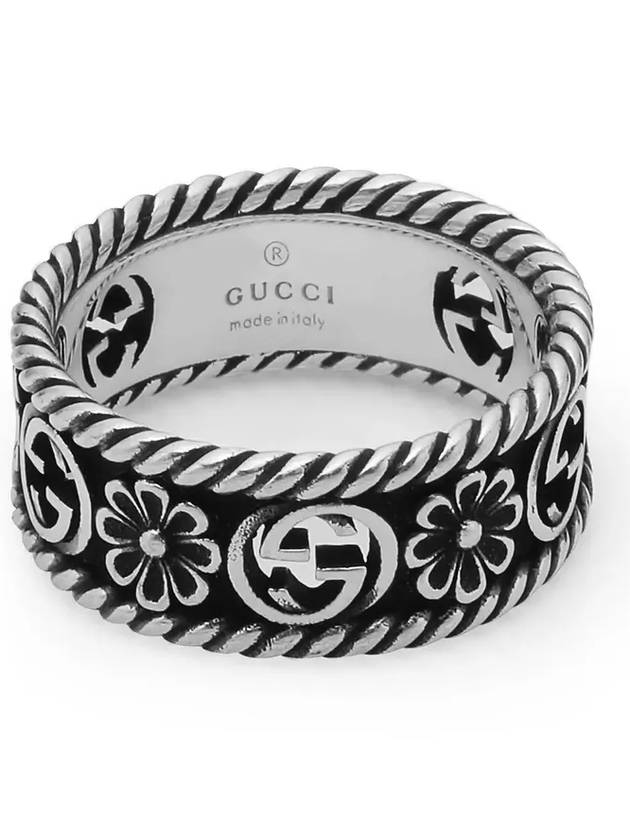 Interlocking G Ring Silver YBC577263001 - GUCCI - BALAAN 4