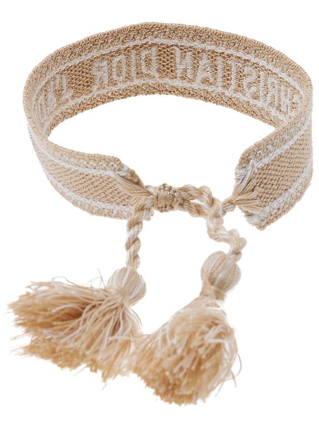 Embroidered Logo Bracelet Set Beige - DIOR - BALAAN 6