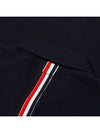 Men's Cotton Pique Center Bag Striped Short Sleeve Polo Shirt  Navy - THOM BROWNE - BALAAN 5