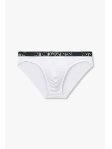 UNDERWEAR Men s Textured Logo Banding Briefs White - EMPORIO ARMANI - BALAAN 1