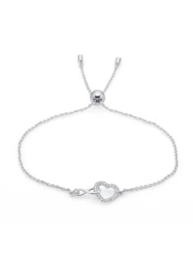 Hyperbola Infinity Heart Bracelet Silver - SWAROVSKI - BALAAN 3