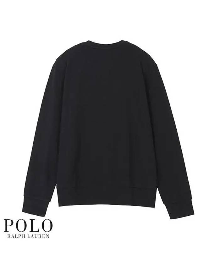 Embroidered Pony Logo Crew Neck Sweatshirt Black - POLO RALPH LAUREN - BALAAN 3