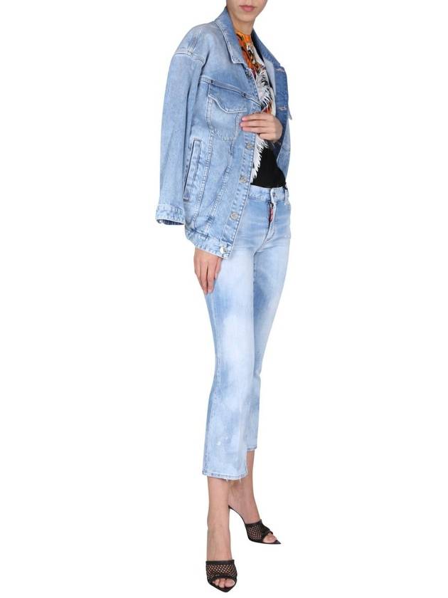 Women's Logo Band Over Denim Jacket - DSQUARED2 - BALAAN 3