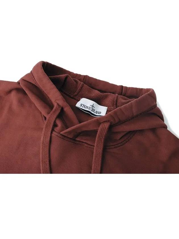 Signature Logo Patch Hoodie Chestnut Brown - STONE ISLAND - BALAAN 4