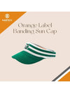 Logo sun cap visor green orange label banding sun cap EC00658 - MAHES - BALAAN 2