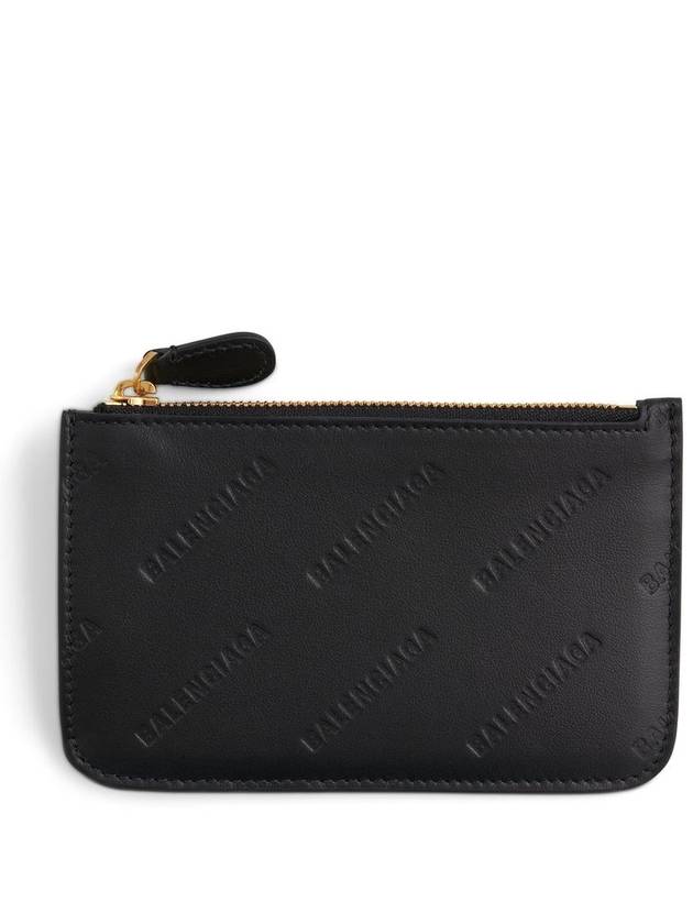 Embossed Logo Card Wallet Black - BALENCIAGA - BALAAN 6