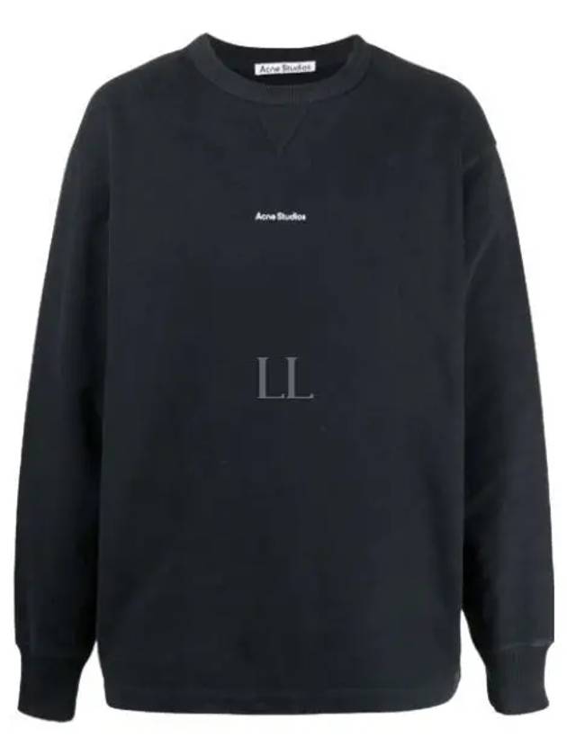 Mini Logo Crew Neck Sweatshirt Black - ACNE STUDIOS - BALAAN 2