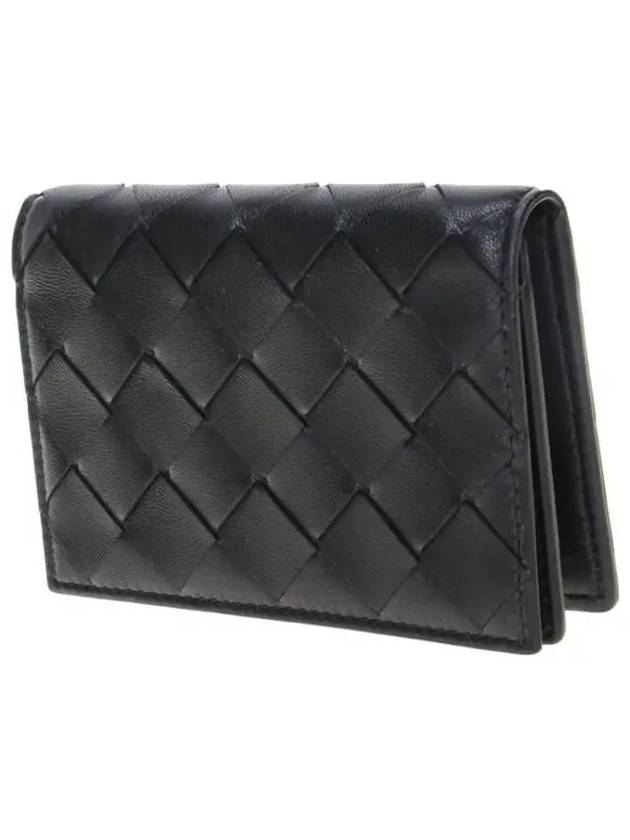 Intrecciato Flap Business Card Wallet Black - BOTTEGA VENETA - BALAAN 3